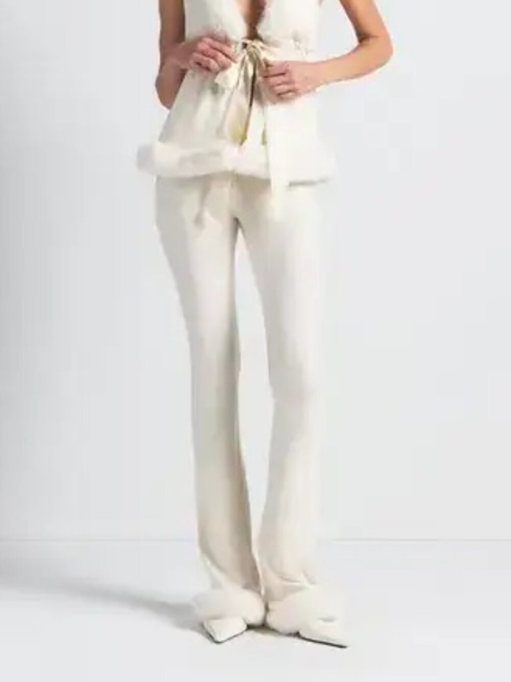 🤍 SKIMS Cloud Fur Trim Pant | Ecru | XS | NWT 🏷️
